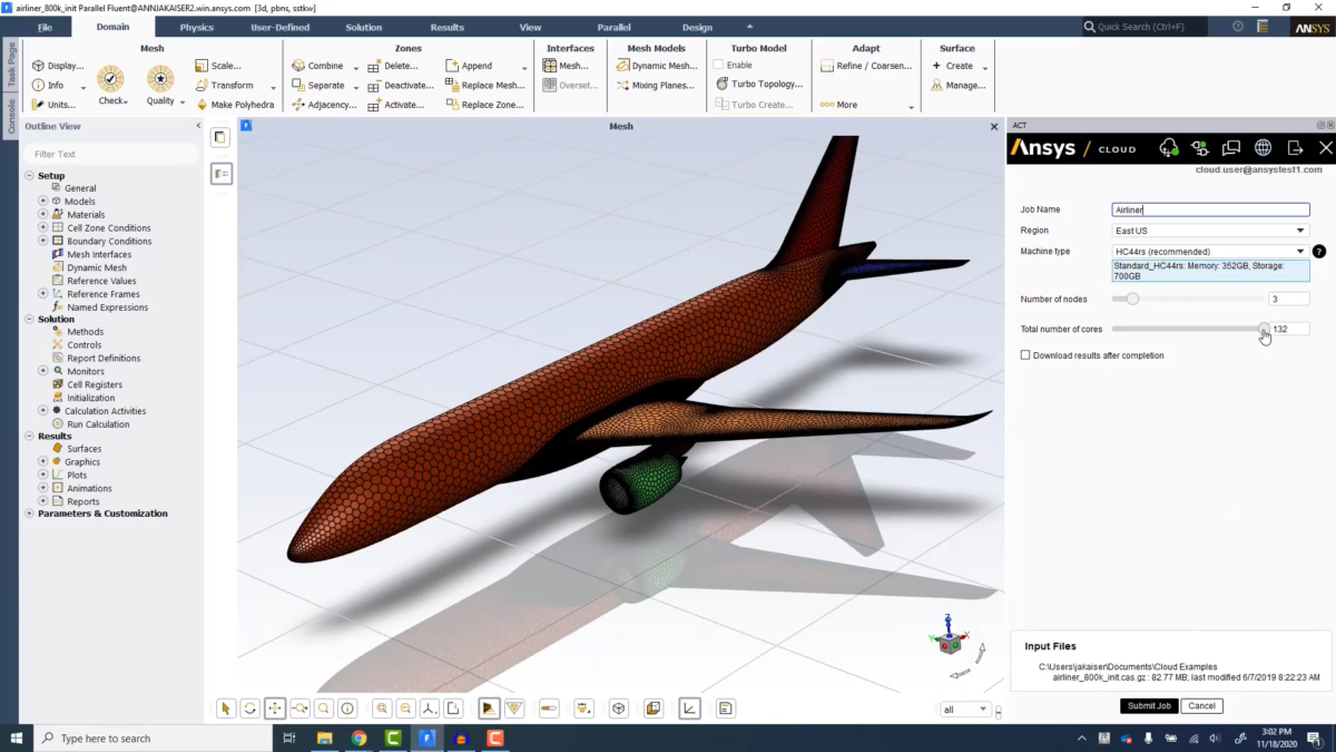ANSYS Cloud 操作界面 01