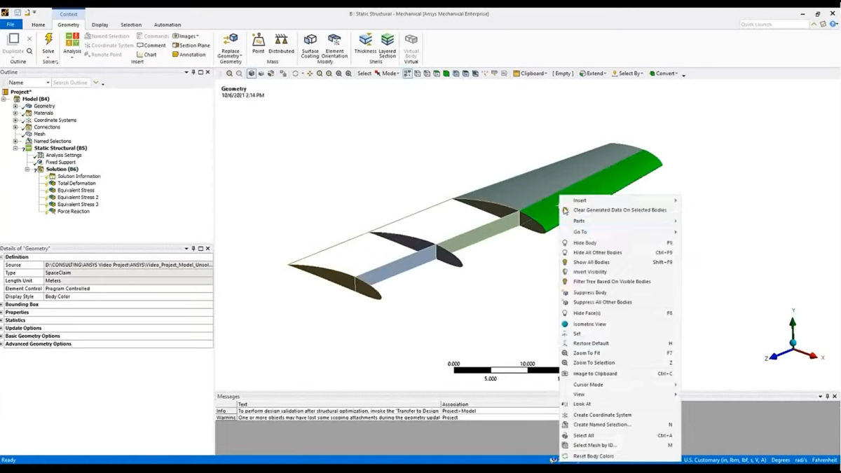 ANSYS FSI 操作界面 01